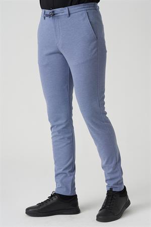 White Stone Barcelos P1035 Regular Fit Semanta Likralı Orme Jogger Pantolon İndigo