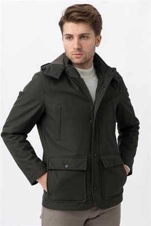 White Stone Bello 7777 Slim Fit Soft Shell Kaban Haki