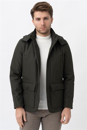 White Stone Bello 7777 Slim Fit Soft Shell Kaban Haki