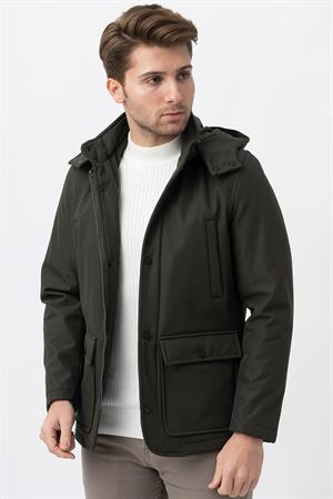 White Stone Bello 7777 Slim Fit Soft Shell Kaban Haki