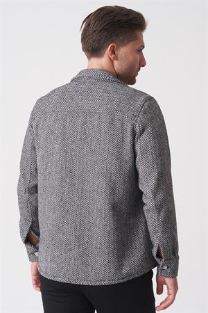 White Stone  São Paulo G2527 Slim Fit Ceket Gömlek Desenli