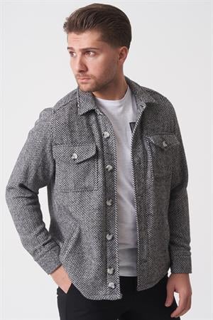 White Stone  São Paulo G2527 Slim Fit Ceket Gömlek Desenli