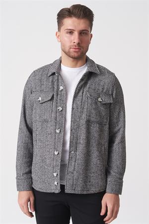 White Stone  São Paulo G2527 Slim Fit Ceket Gömlek Desenli