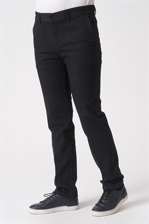 Siyah Slim Fit Esnek Likralı Pamuklu Kumaş Pantolon