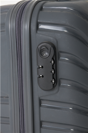 Antrasit Orta Boy Sert Kabuk Valiz   