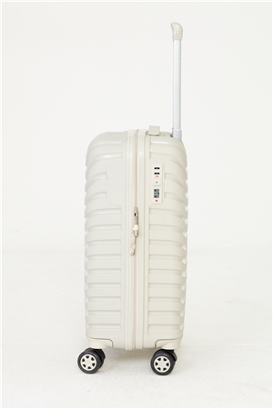 Bej Orta Boy Sert Kabuk Valiz   