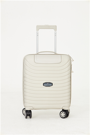 Bej Küçük Boy Sert Kabuk Valiz   