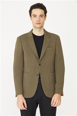 Yeşil Hafif Dokulu Blazer Ceket