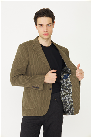 Yeşil Hafif Dokulu Blazer Ceket