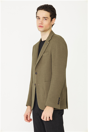 Yeşil Hafif Dokulu Blazer Ceket