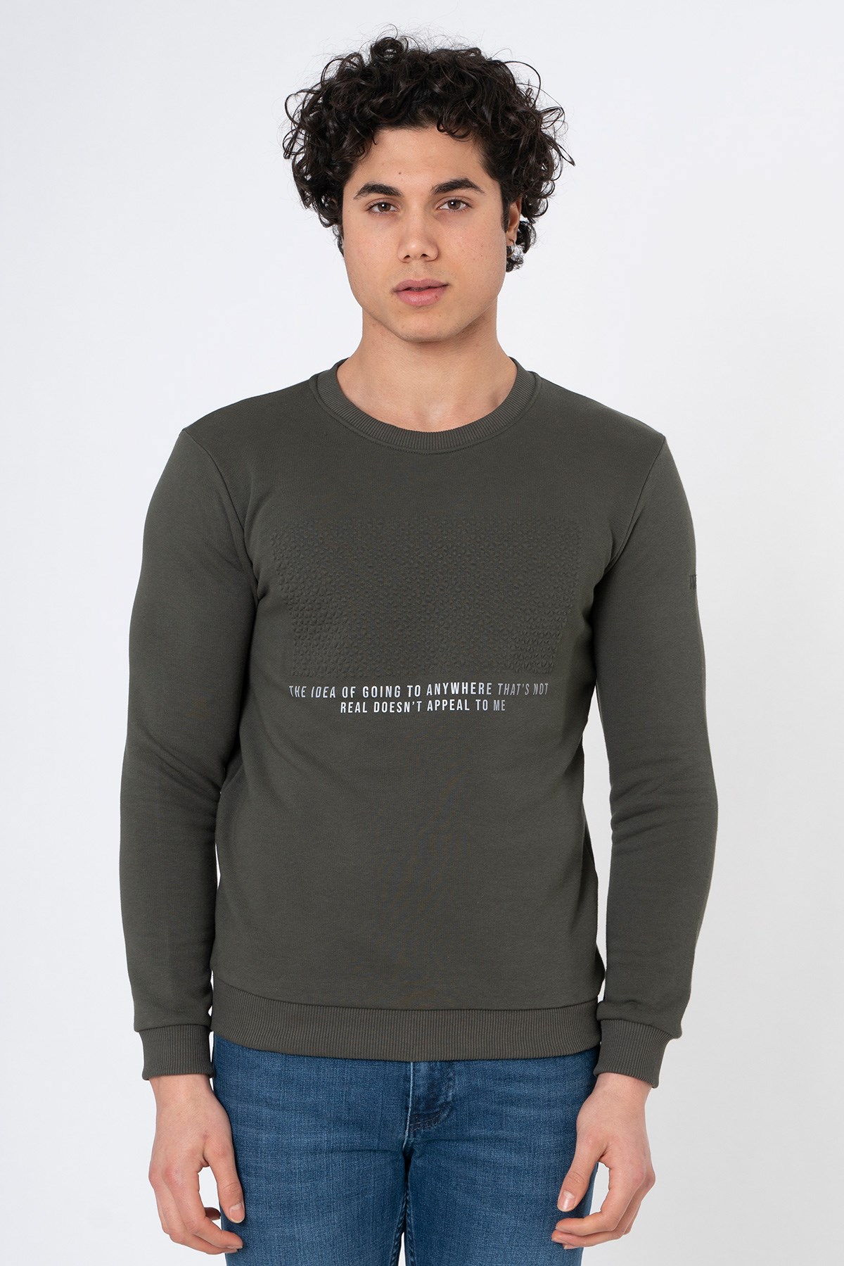 Markasız  2022-K  SW101-W7 SWEATSHİRT    HAKİ