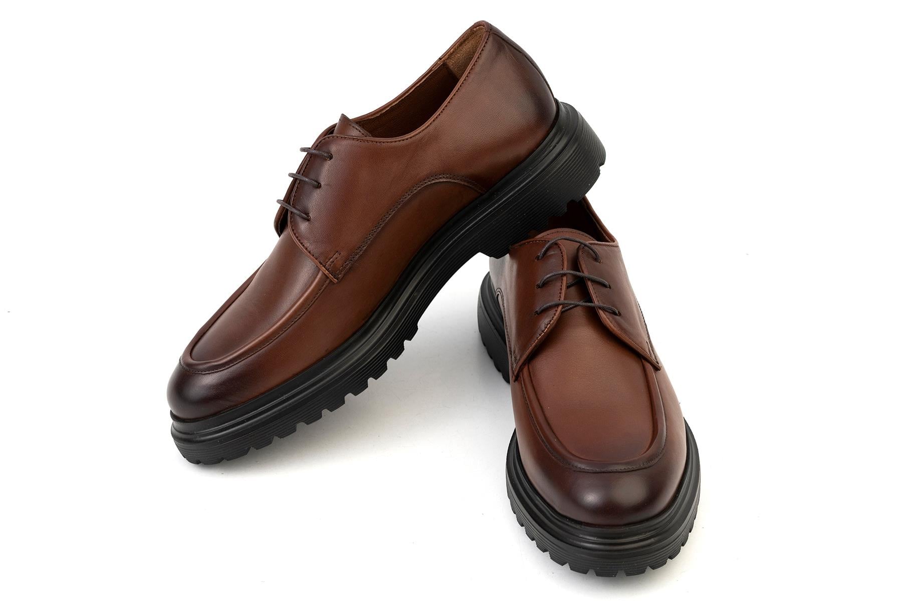 Markasız  2024-K  18382 CASUAL  MERDANE AYAKKABI    KAHVE
