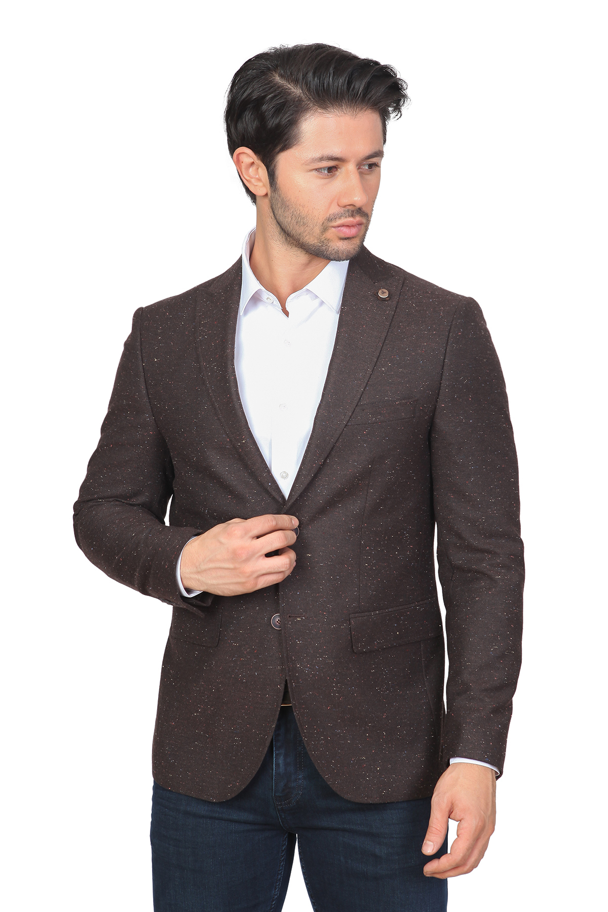 WHİTE STONE2020-K  YÜN-POLYESTER TEK CEKET  AKT133  DESENLİ