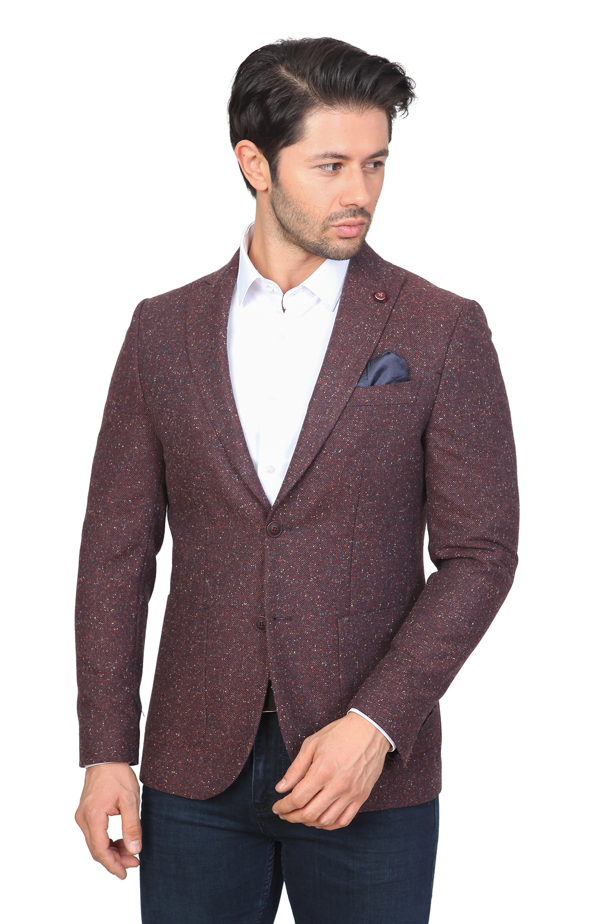 WHİTE STONE2020-K  YÜN-POLYESTER TEK CEKET  AKT133  DESENLİ