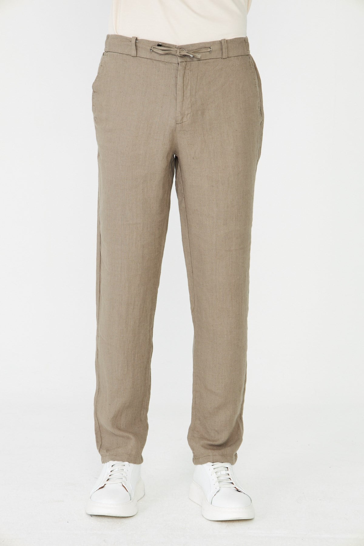 White StoneBej Erkek Bağcıklı Rahat Kesim Jogger Pantolon