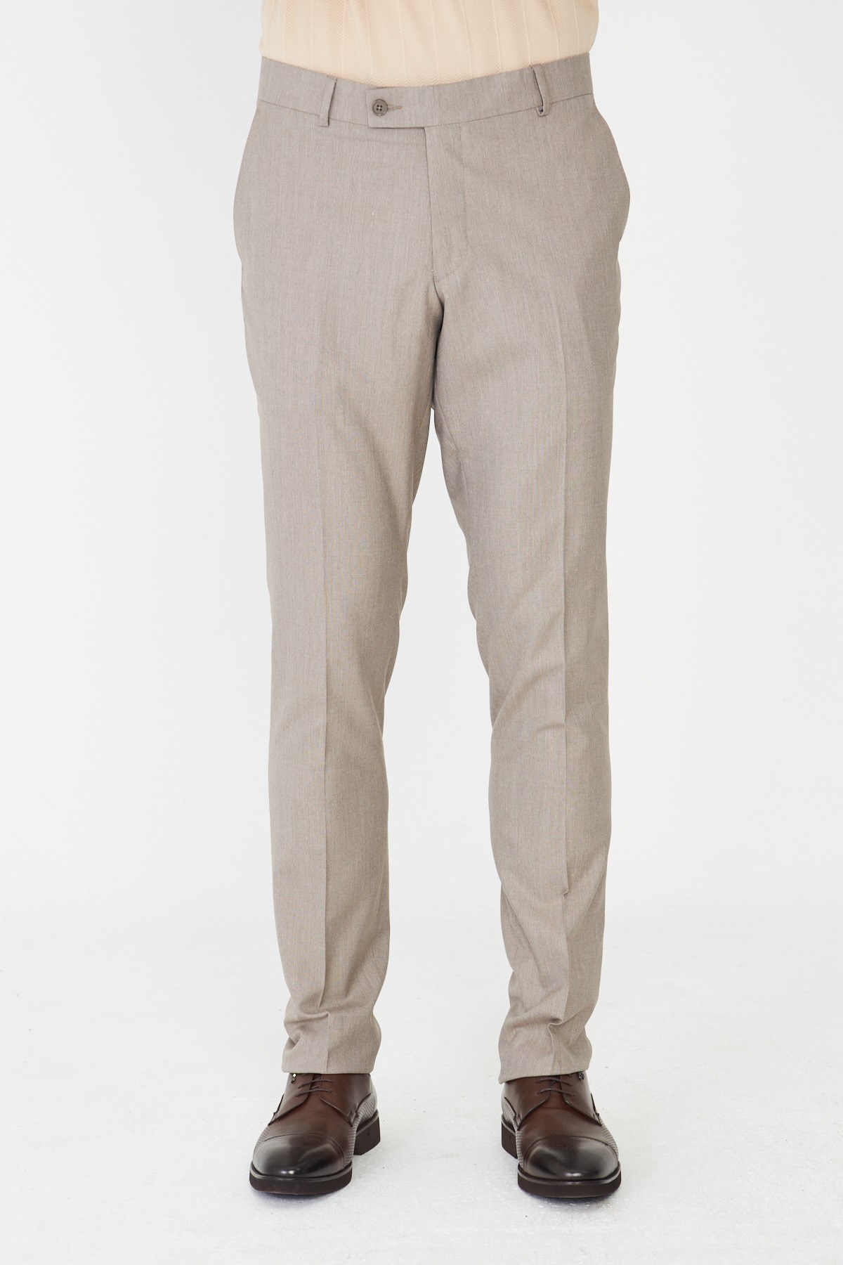 White StoneBej Erkek Kumaş Pantolon Modern Kesim Klasik Pantolon