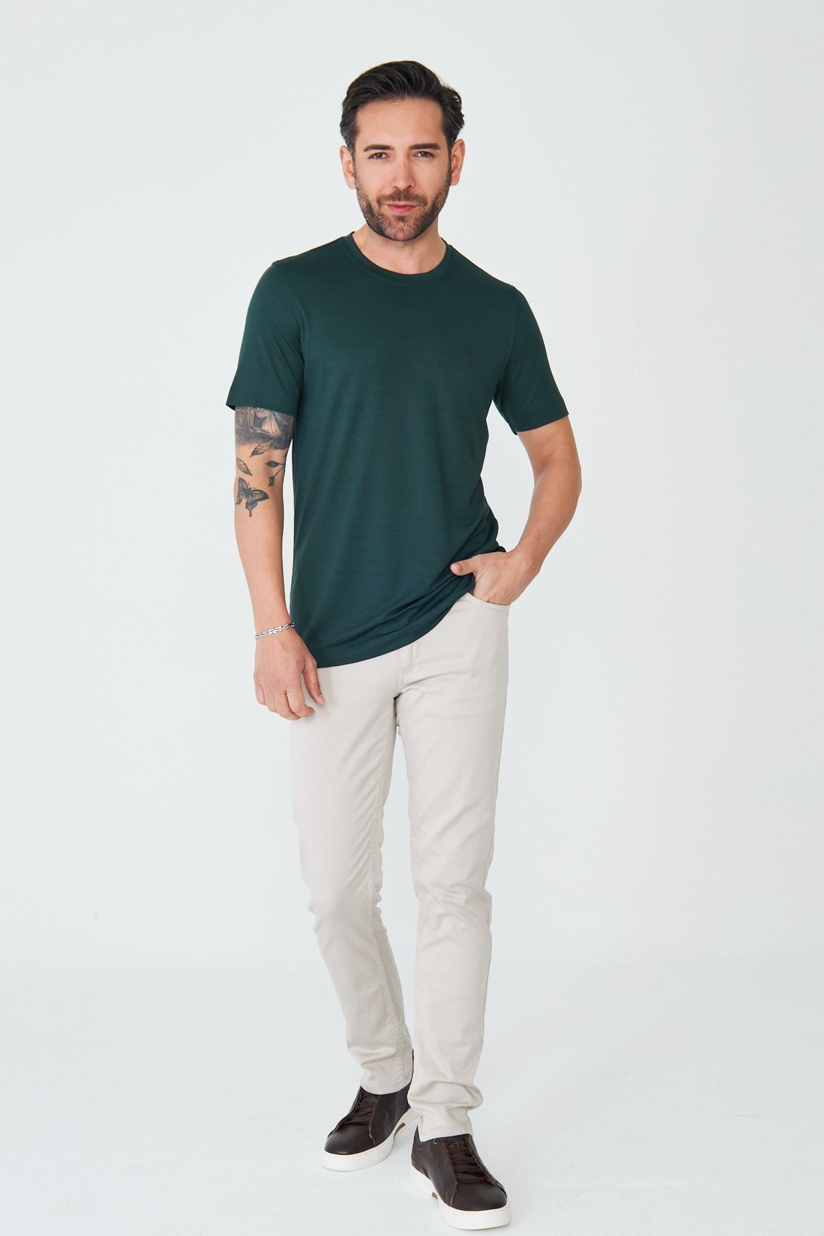 White StoneBej Tencel Kumaş Yazlık Erkek Chino Pantolon
