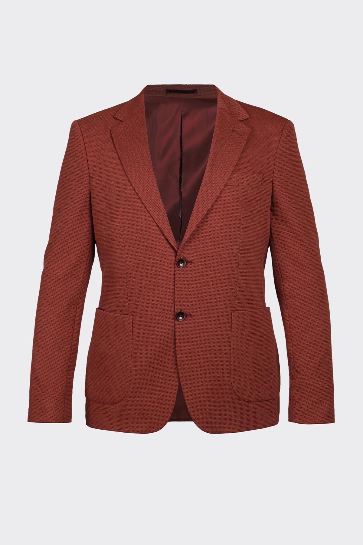 White StoneBordo Casual Slim Fit Bi-Stretch Ceket