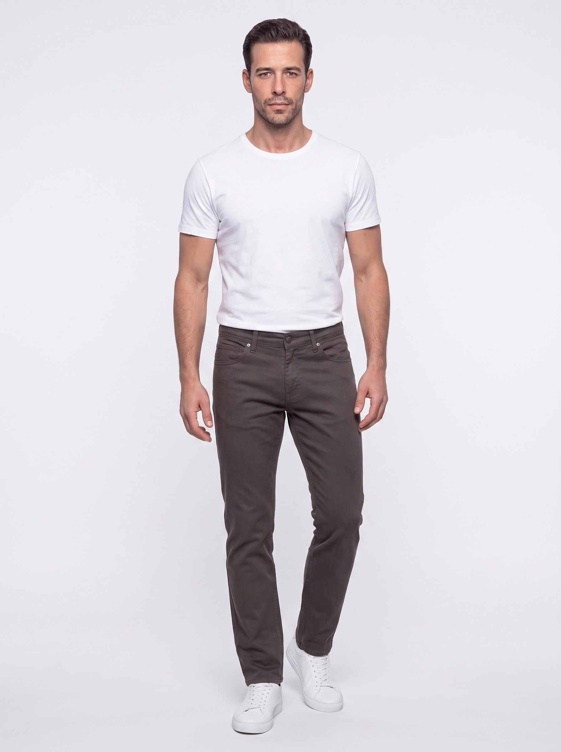 White StoneHaki Regular Fit Erkek Chino Pantolon