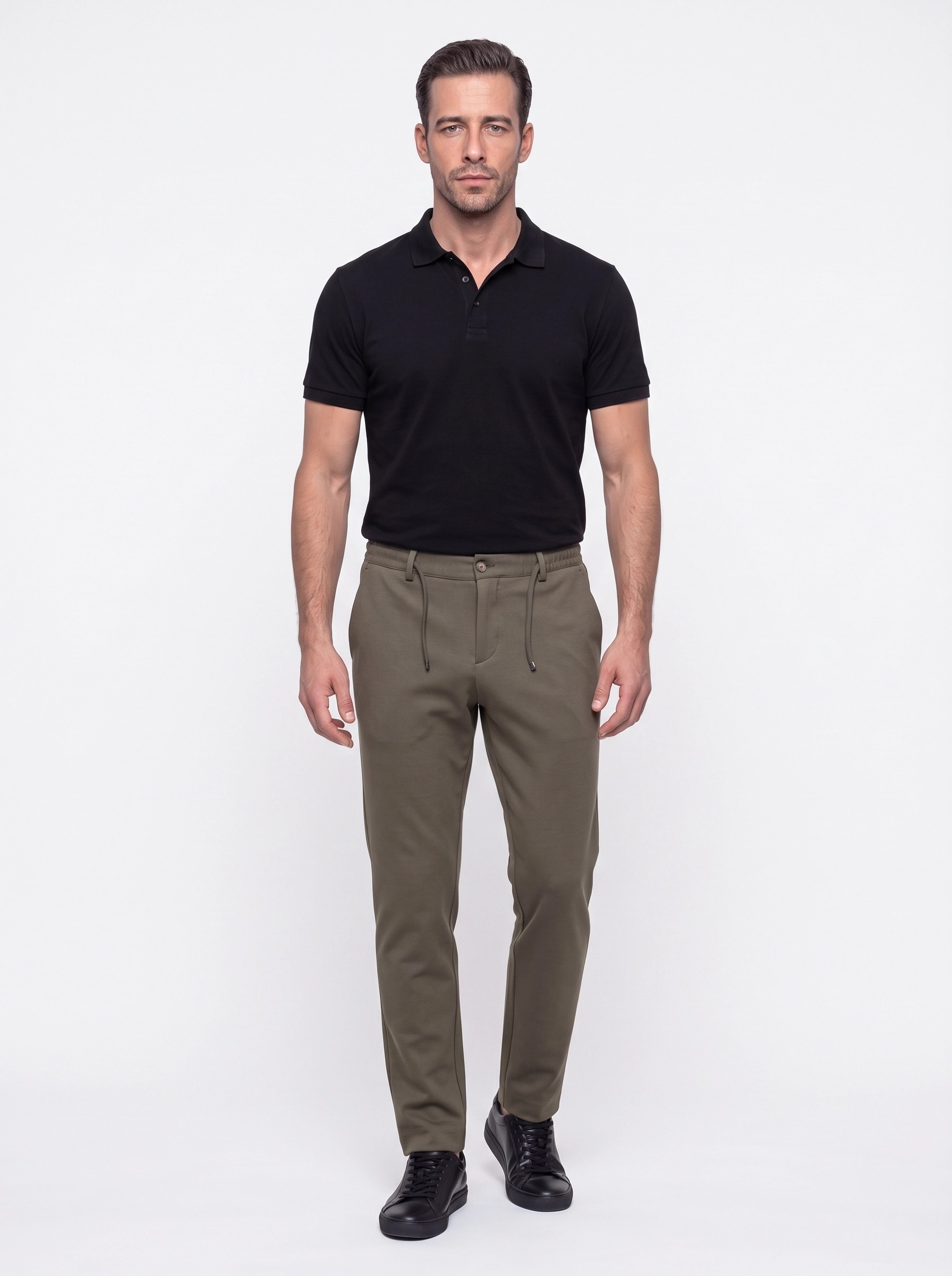 White StoneHaki Yandan Cepli Slim Fit Jogger Spor Pantolon