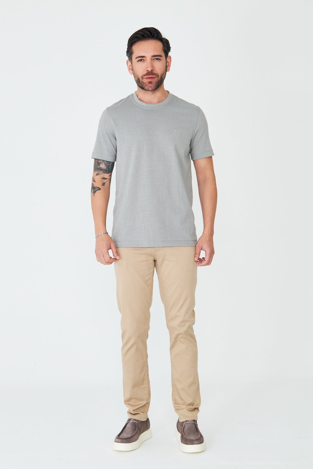 White StoneKoyu Bej Tencel Kumaş Yazlık Erkek Chino Pantolon