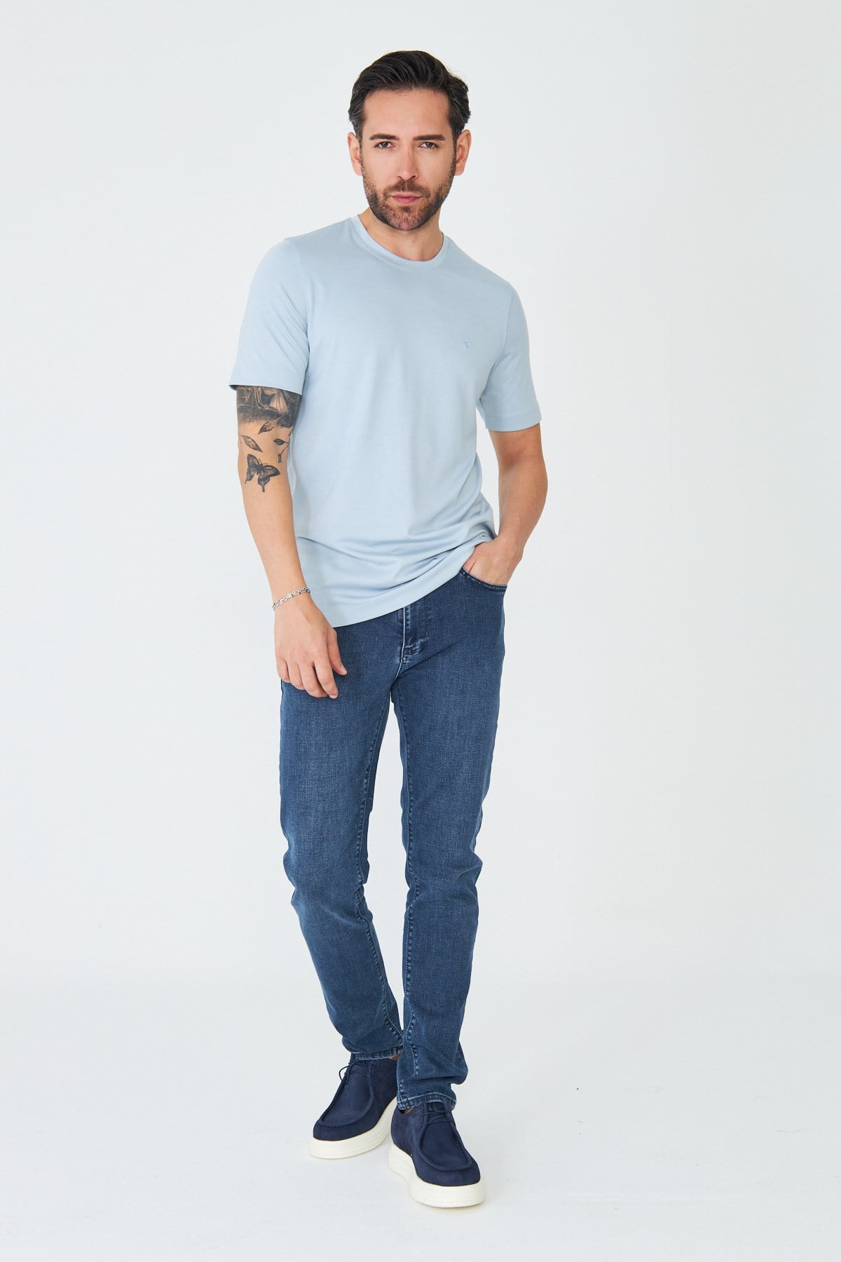 White StoneKoyu Mavi Erkek Günlük Jean Pantolon