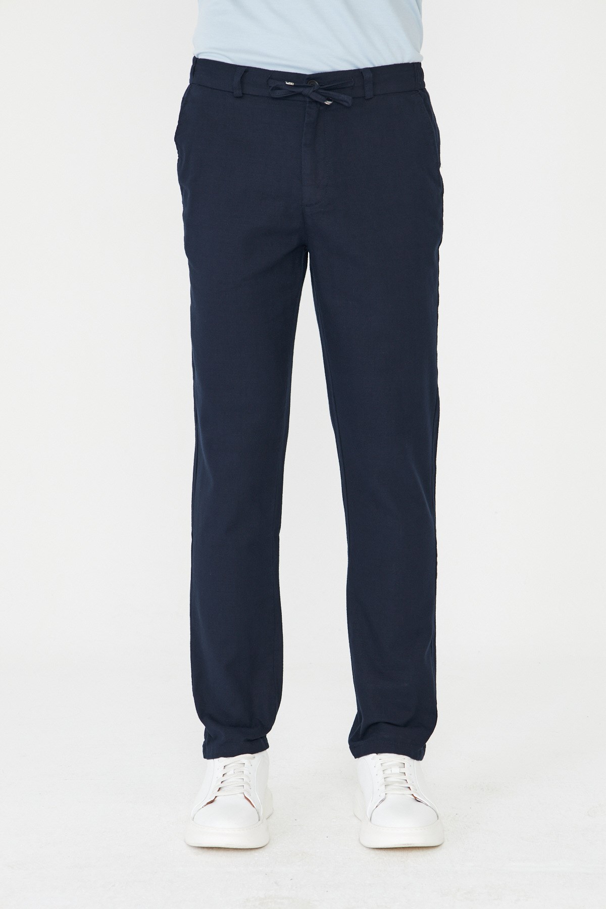 White StoneLacivert Bağlama Detaylı Jogger Erkek Spor Pantolon