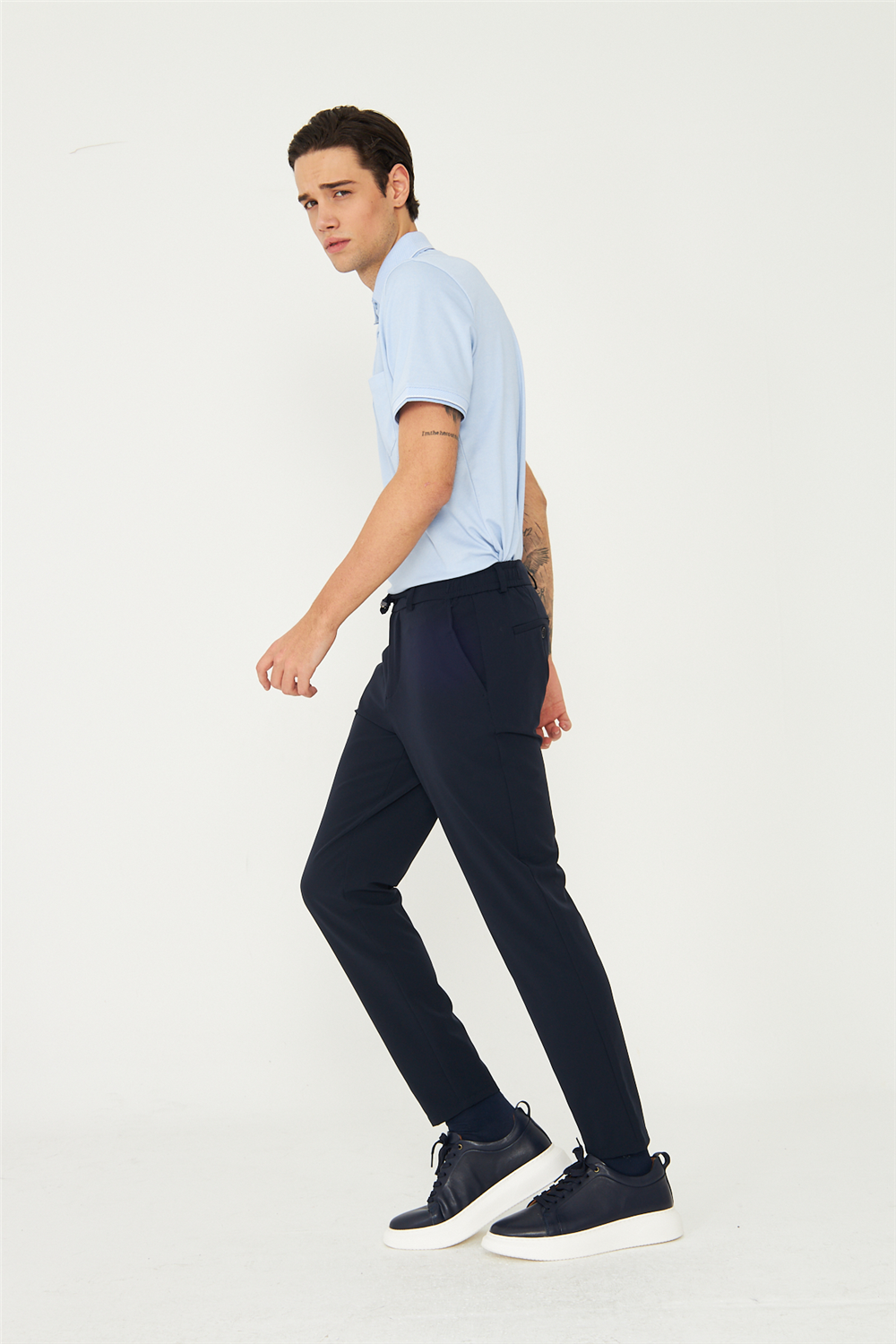 White StoneLacivert Jogger Pantolon 