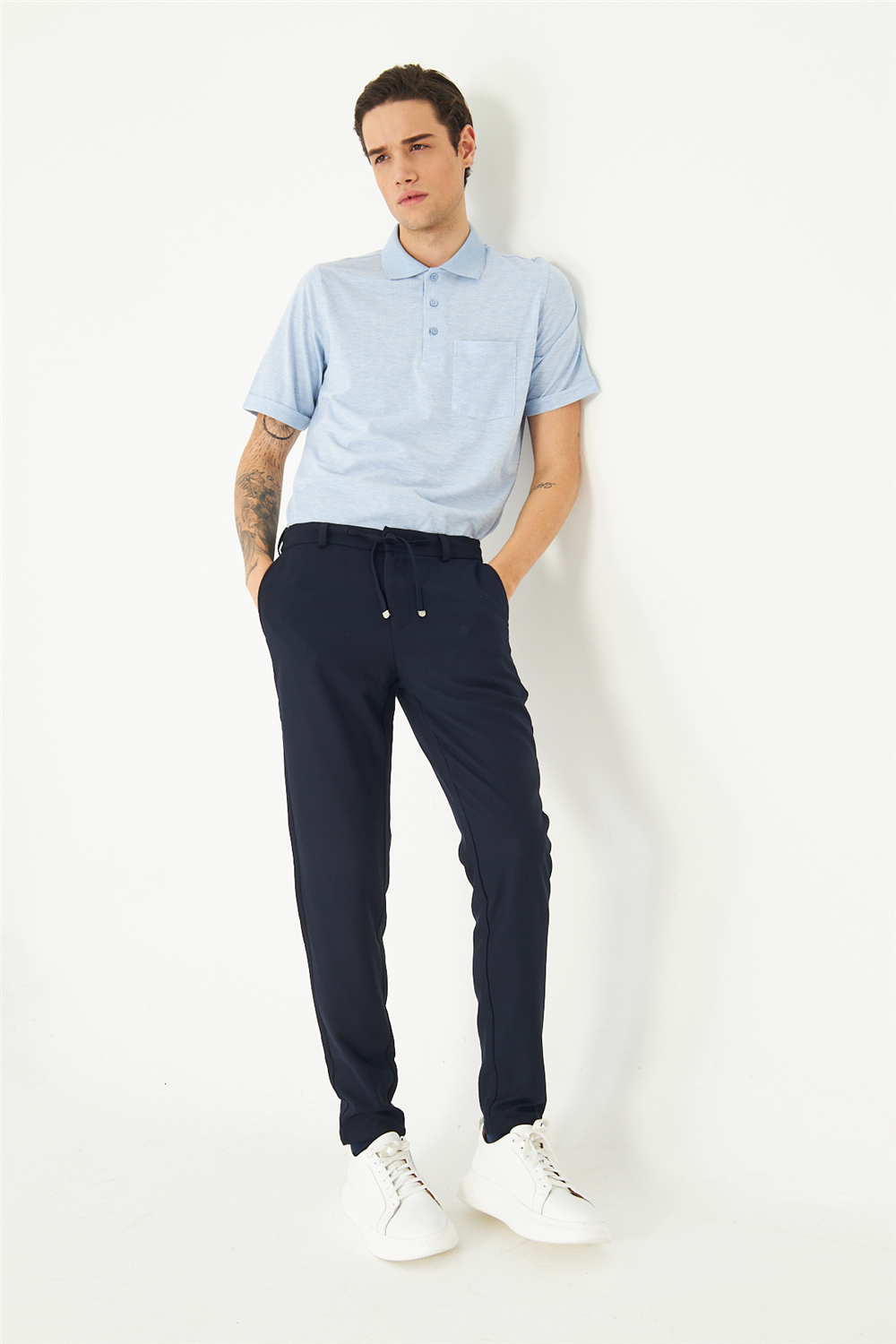 White StoneLacivert Jogger Pantolon 