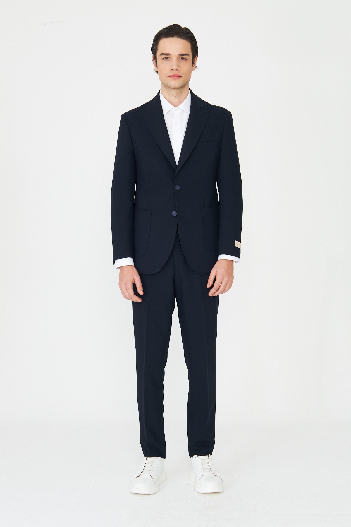 White StoneLacivert Modern Slim Fit Düz Kumaş Klasik Kesim Takım Elbise