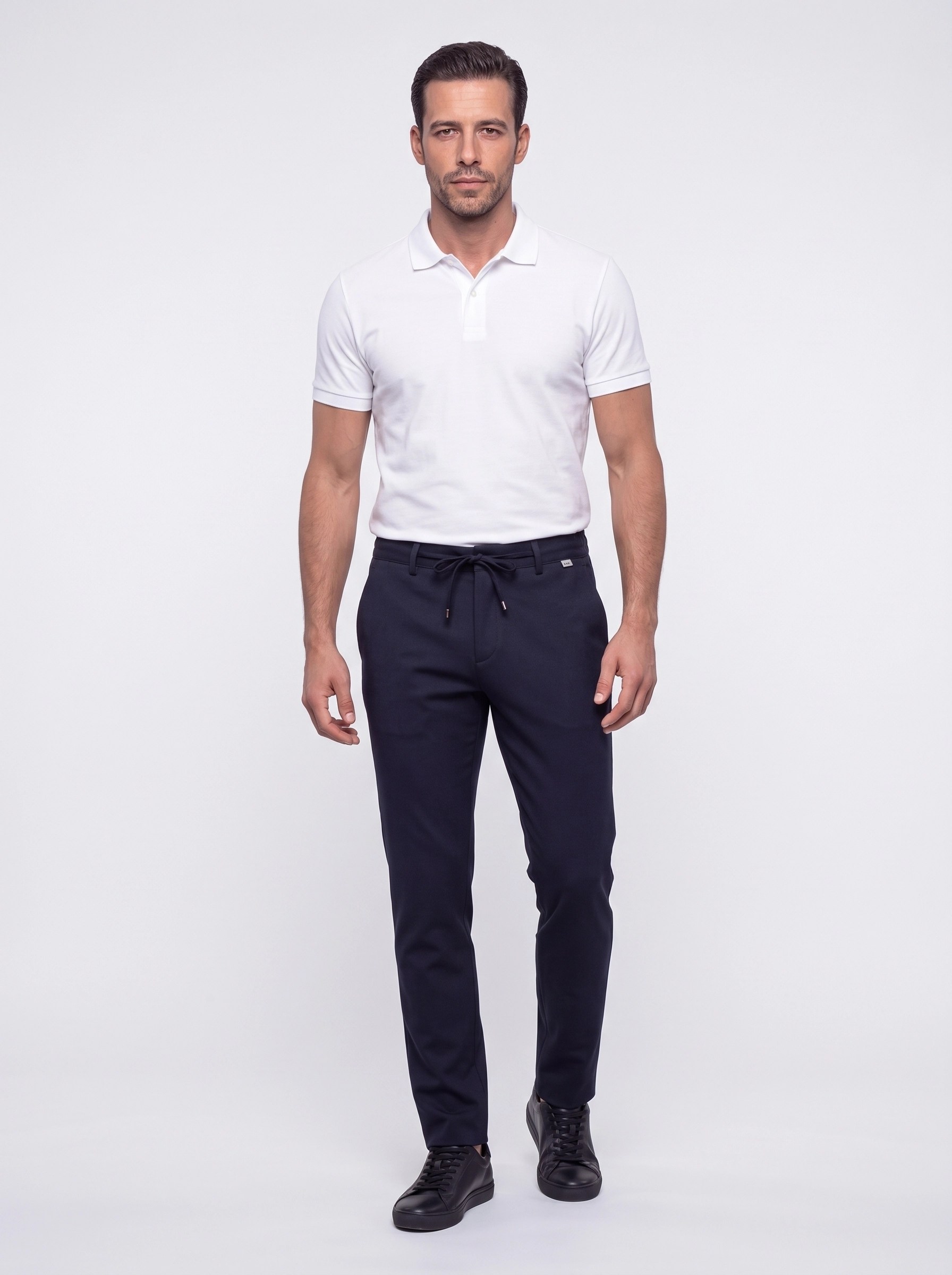 White StoneLacivert Yandan Lastikli Regular Fit Erkek Jogger Pantolon