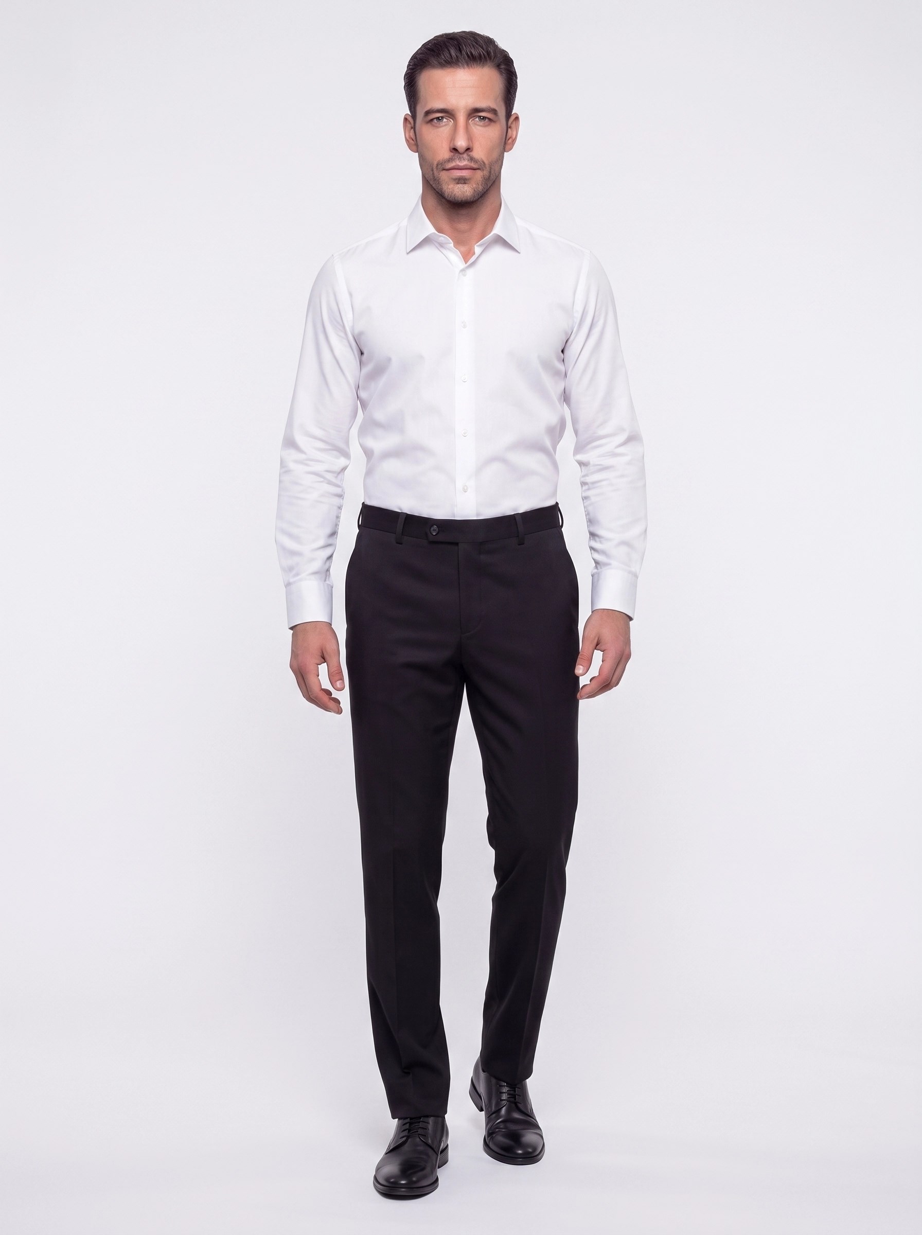White StoneSiyah Regular Fit Erkek Kumaş Pantolon