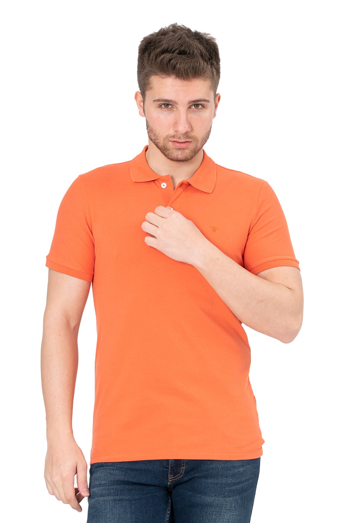 White StoneWHİTE STONE  2021-Y  DÜZ PİKE POLO YAKA TİŞÖRT    ORANJ
