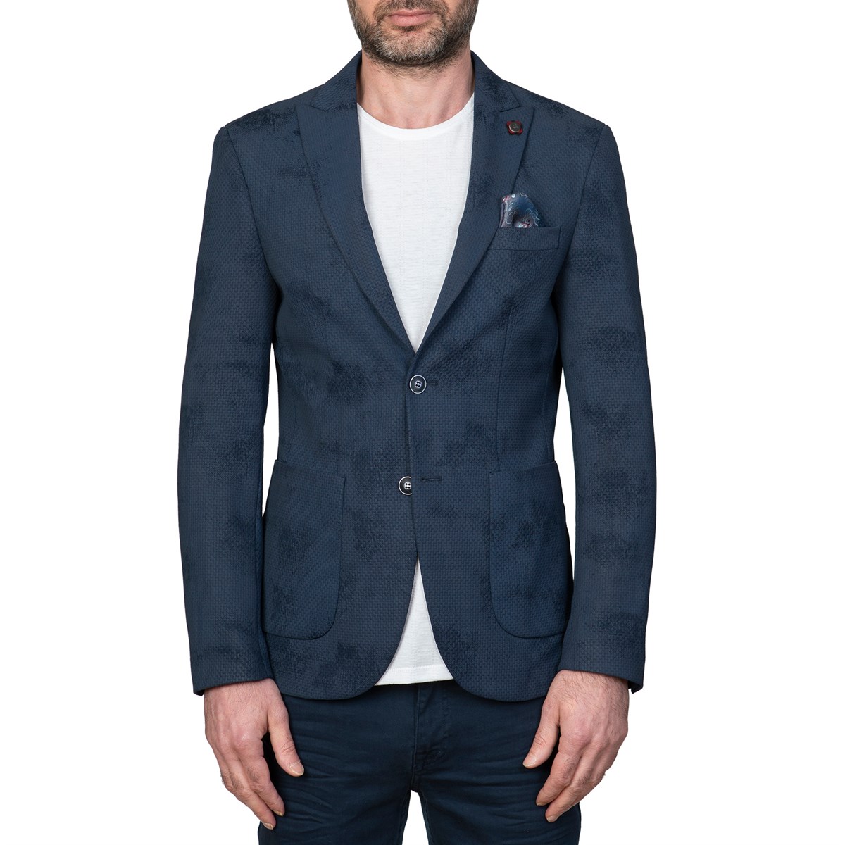 White StoneWhite Stone  Snake Ceket Slim Fit  Desenli