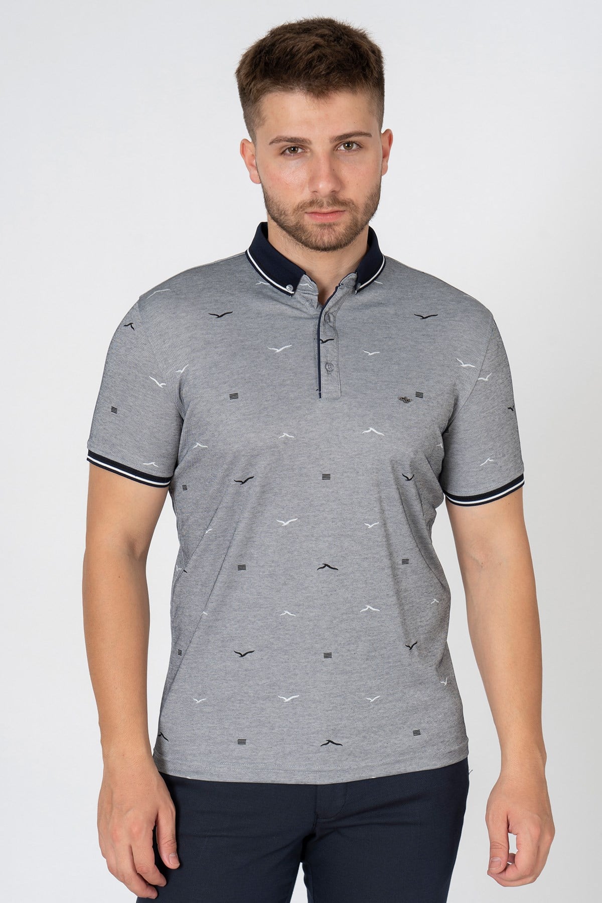 White StoneWHİTE STONE  2022-Y  8018  POLO YAKA  TSHIRT    GRİ