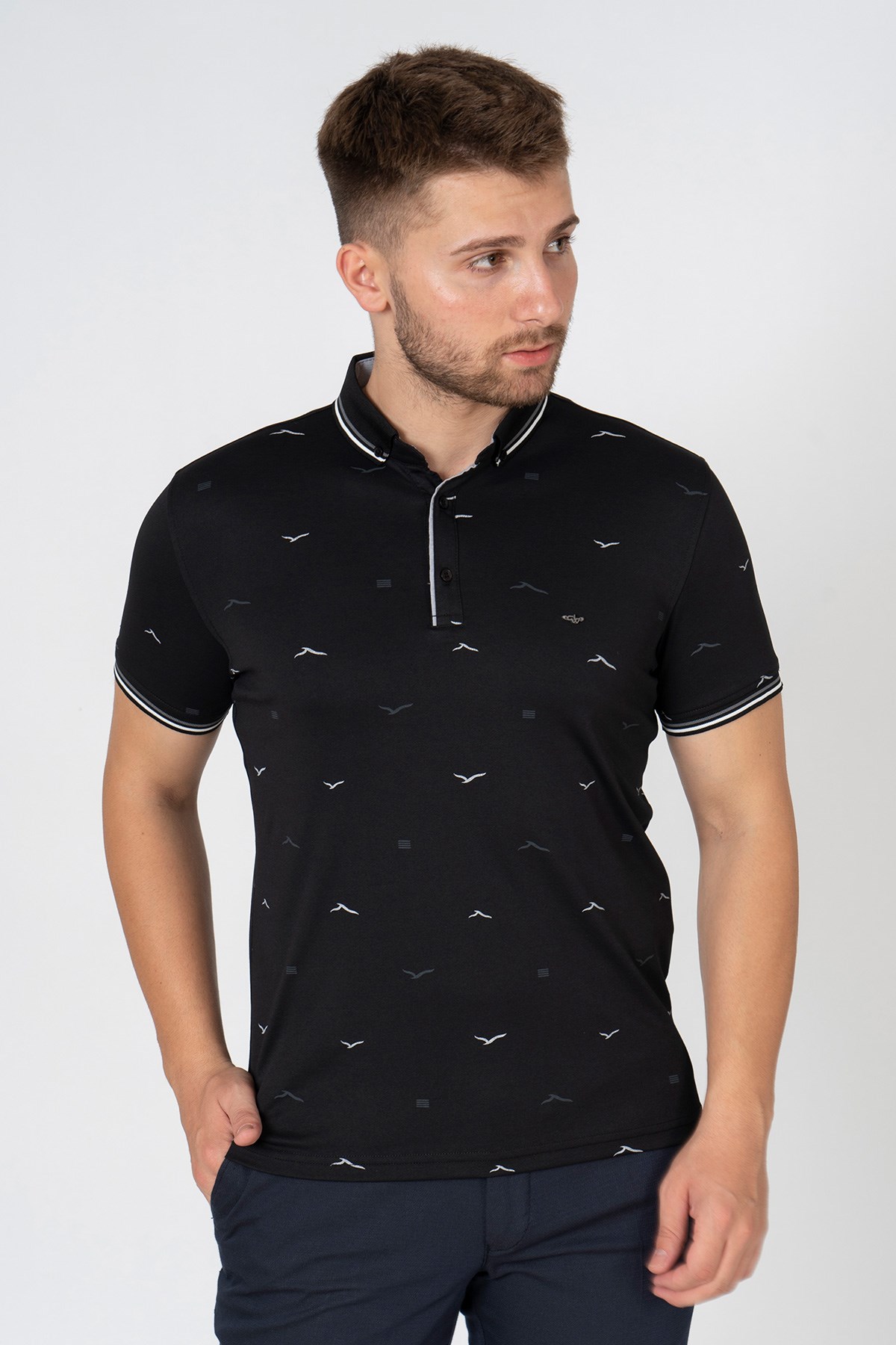 White StoneWHİTE STONE  2022-Y  8018  POLO YAKA  TSHIRT    SİYAH