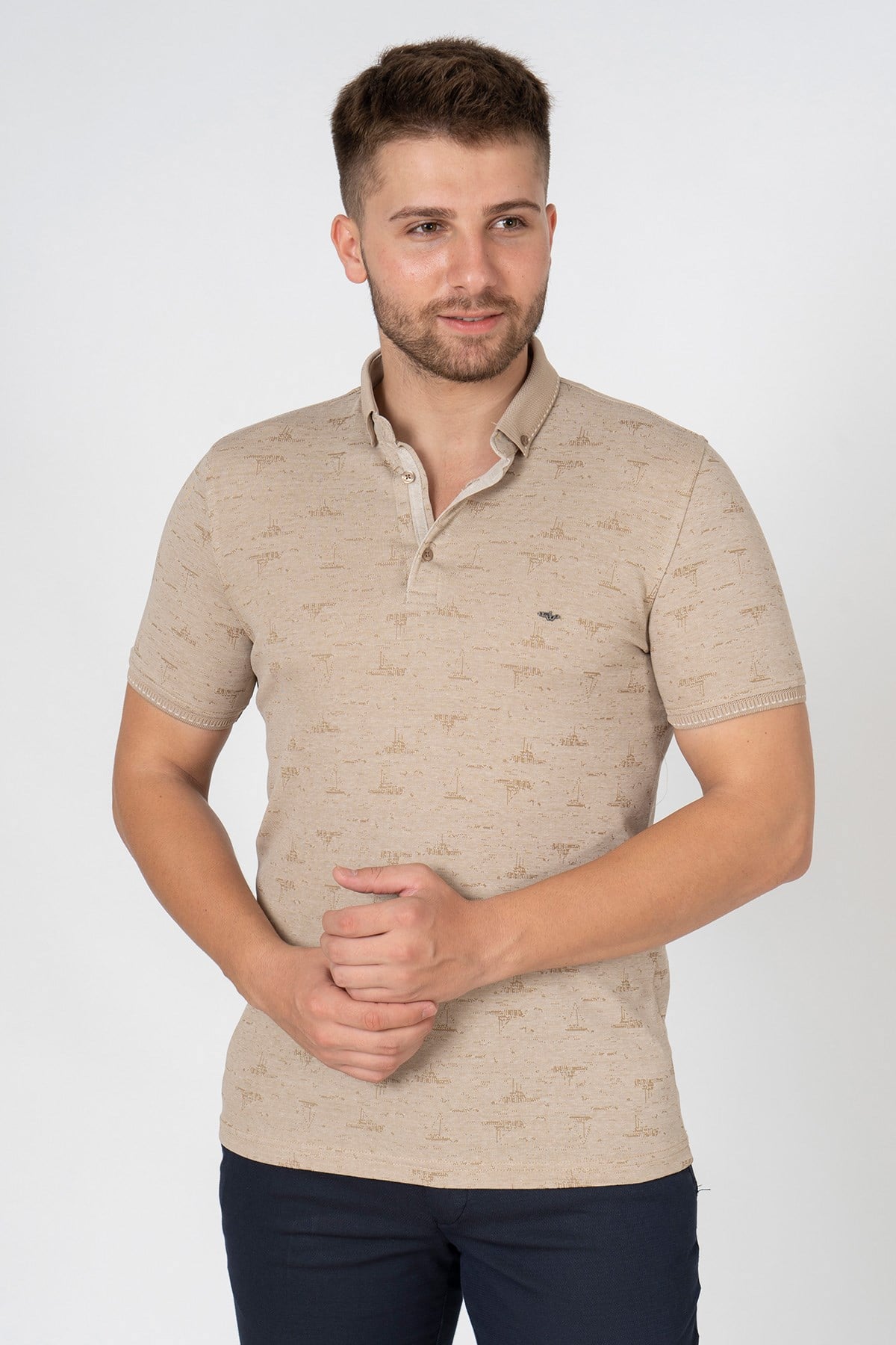 White StoneWHİTE STONE  2022-Y  9061  POLO YAKA  TSHIRT    BEJ