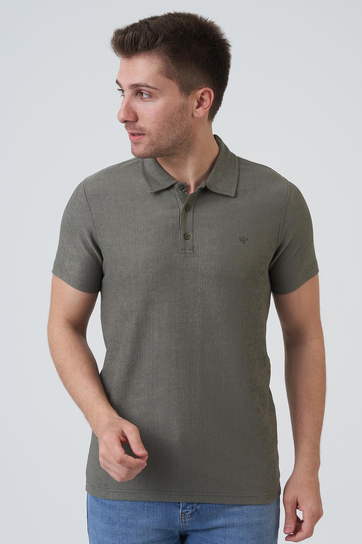 White StoneWHİTE STONE  2024-Y  10204  YAKALI  TSHIRT    HAKİ