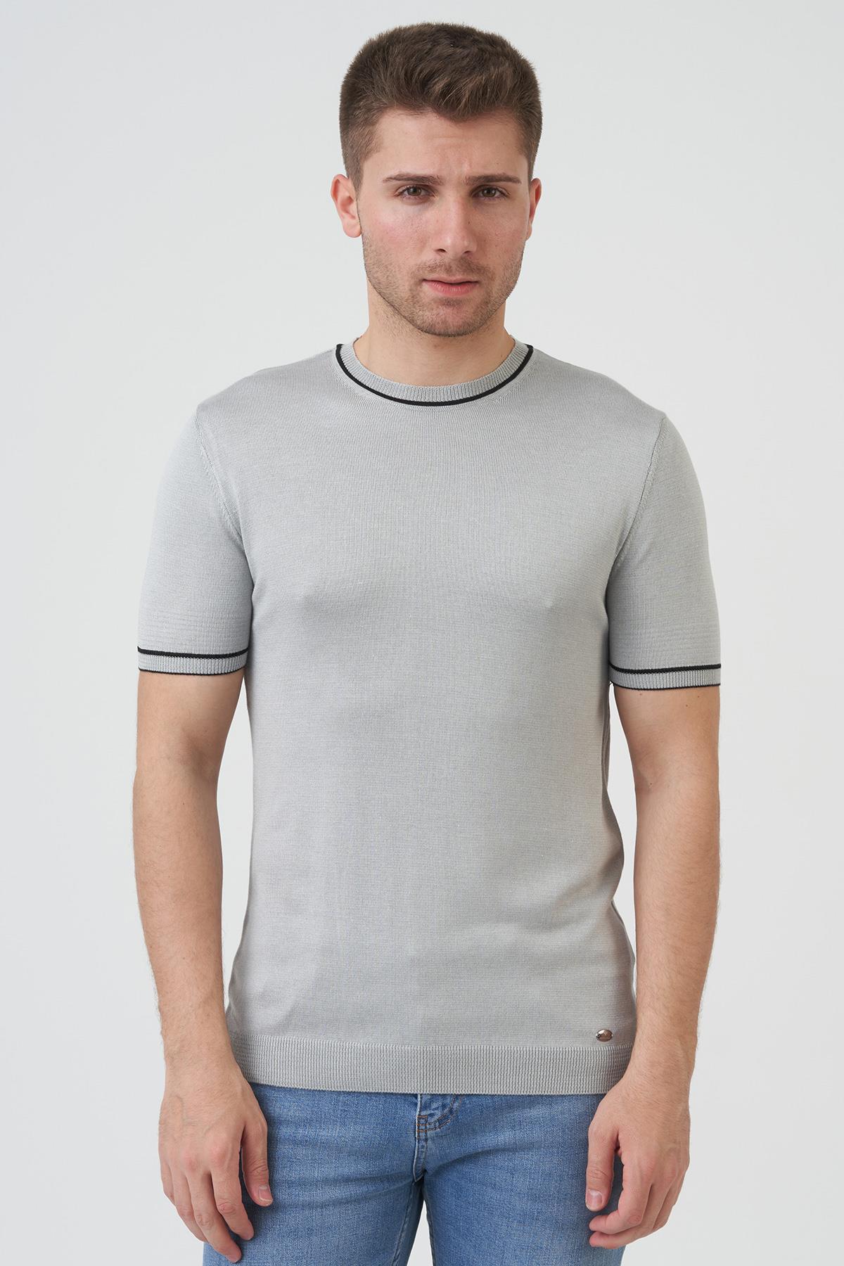 White StoneWHİTE STONE  2024-Y  16024  SIFIR YAKA TSHIRT    GRİ