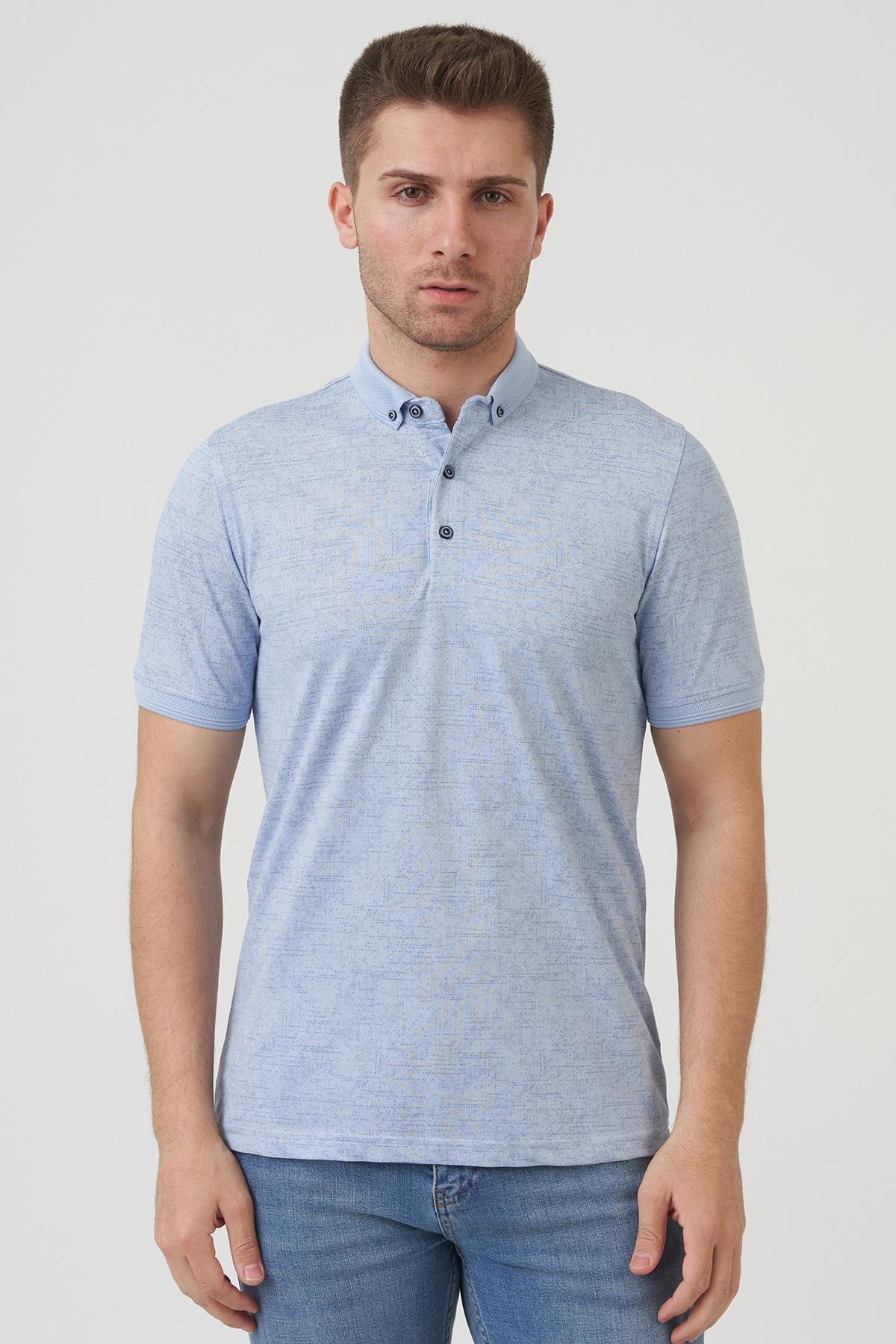 White Stone Los Angeles 707 Regular Fit Pamuklu Likralı Yakalı T