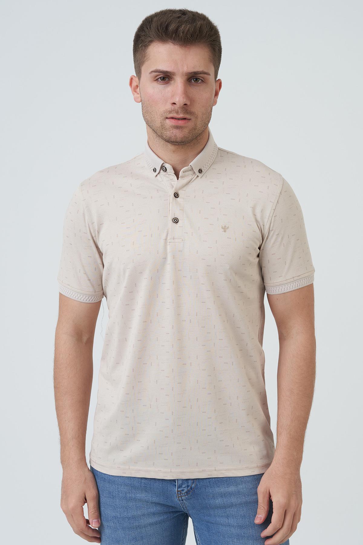 White StoneWHİTE STONE  2024-Y  9704 YAKALI  TSHIRT    BEJ