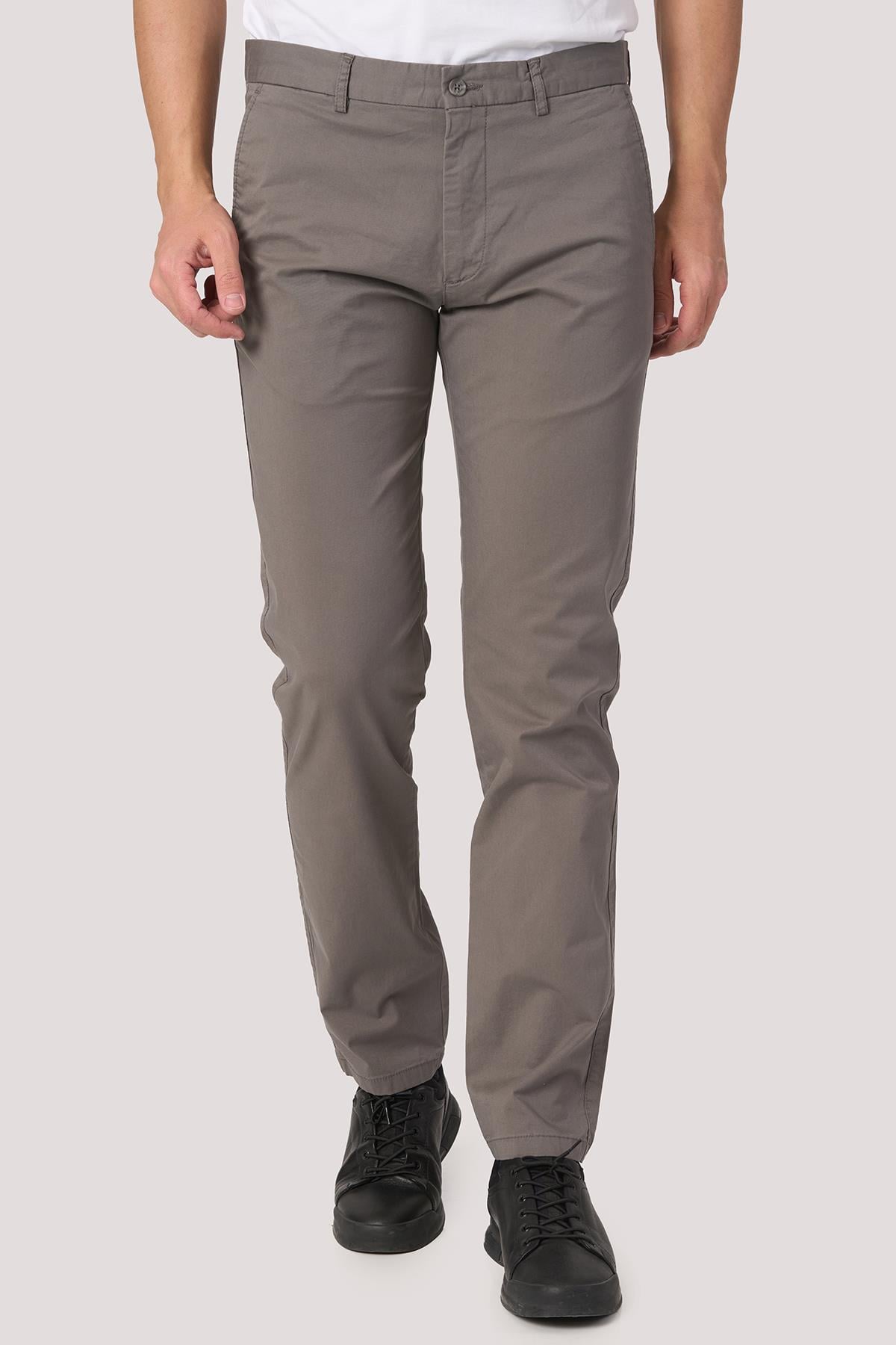 White StoneWHİTE STONE  2025-k  P1046 ZAHA GABARDIN KETEN PANTOLON    ANTRASİT