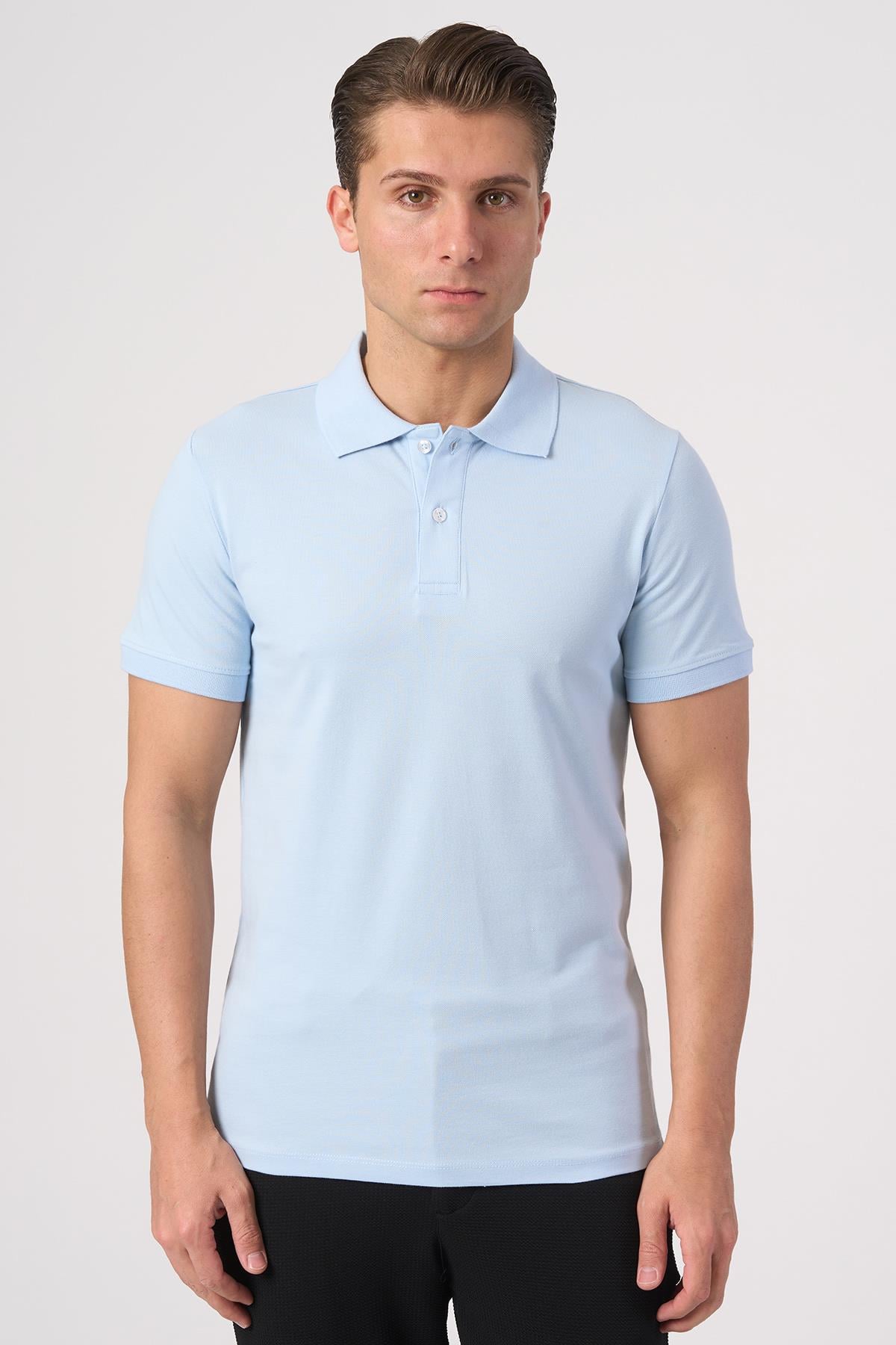 White StoneWHİTE STONE  2025-Y  2570-Y POLA YAKA TSHIRT    A.MAVİ