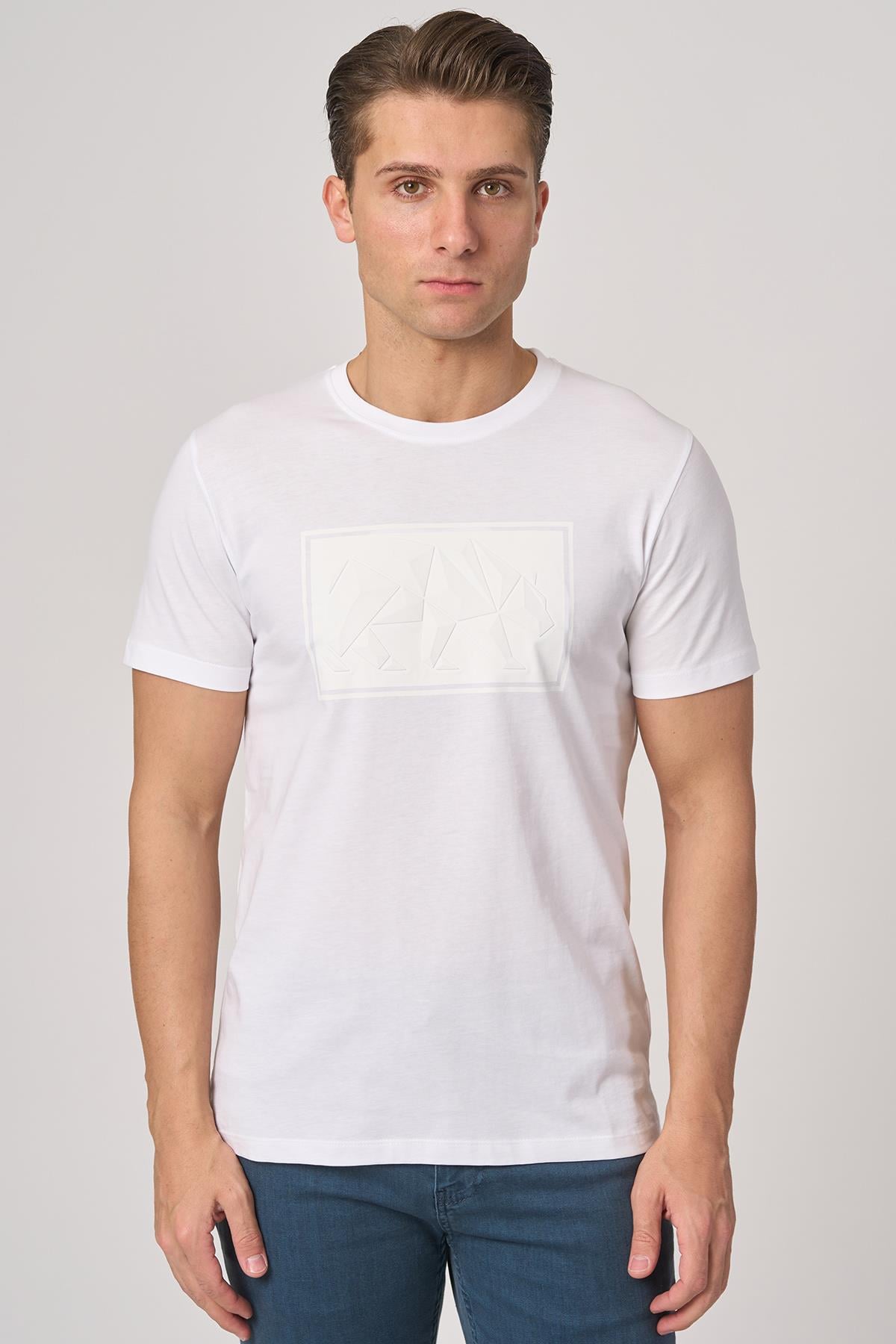 White StoneWHİTE STONE  2025-Y  3115  BİSİKLET YAKA TSHIRT    BEYAZ
