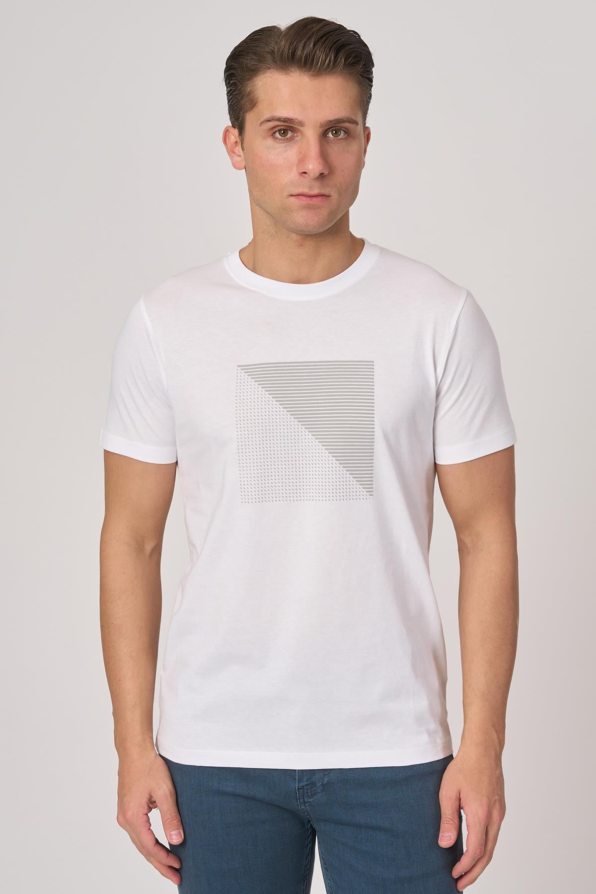 White StoneWHİTE STONE  2025-Y  3117  BİSİKLET YAKA TSHIRT    BEYAZ