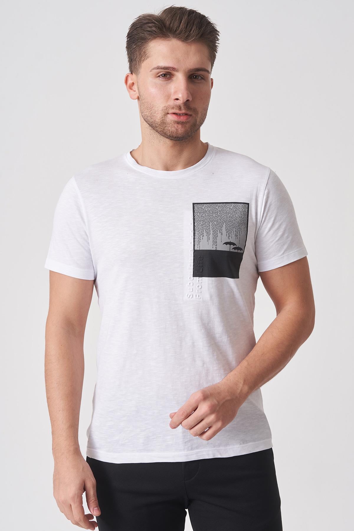 White StoneWHİTE STONE  2025-Y  3148  BİSİKLET YAKA TSHIRT    BEYAZ
