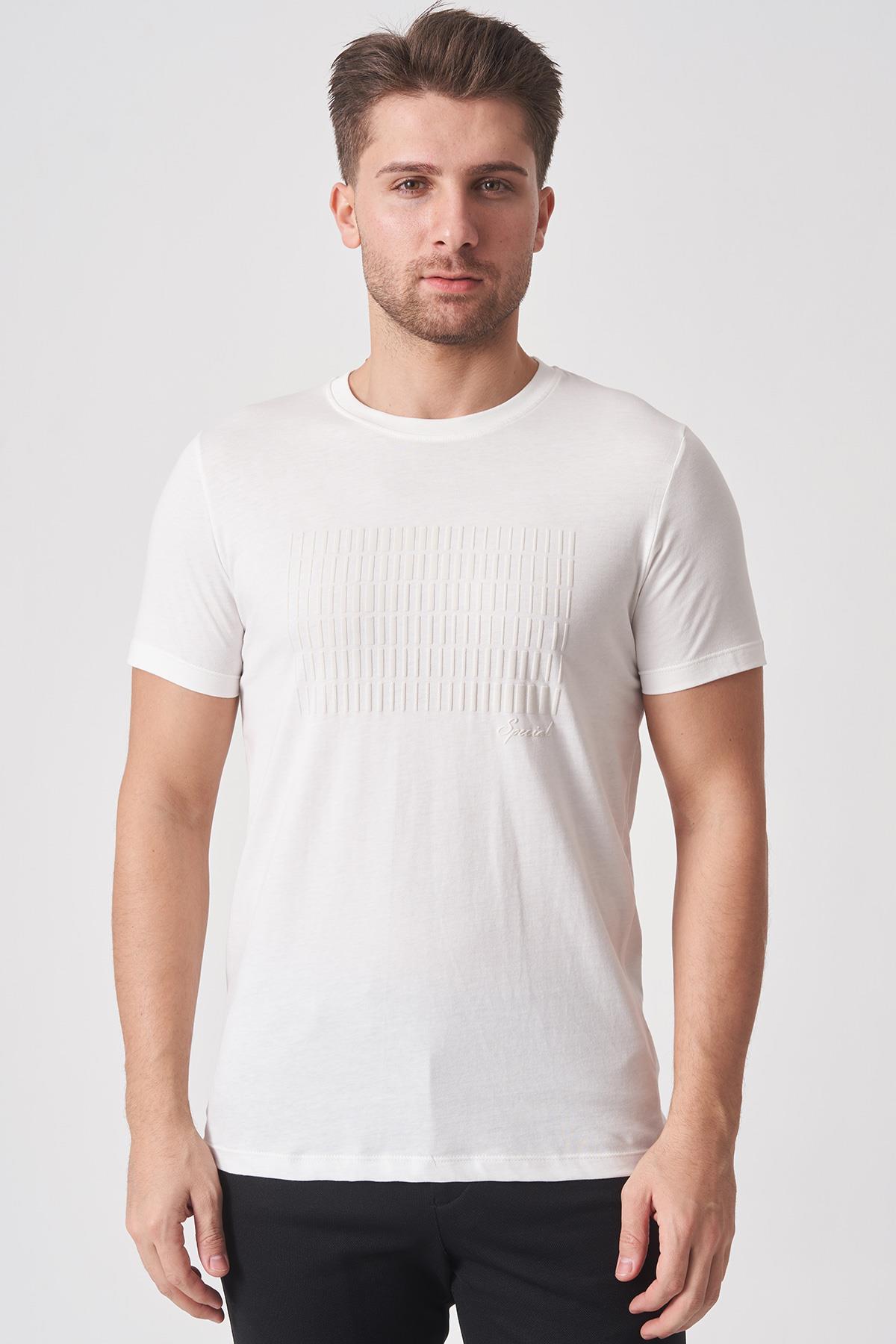 White Stone Fortaleza 3153 Slim Fit Pamuklu Polo Yaka T-Shirt Beyaz