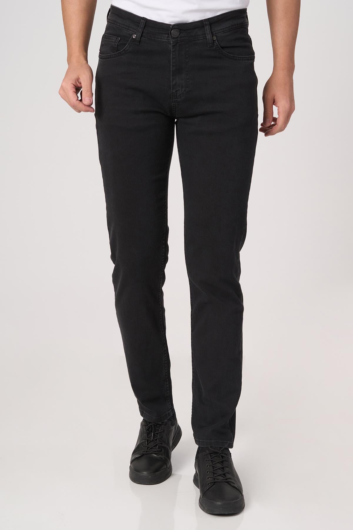 White StoneWHİTE STONE  2025-Y  J2508 MDL4  JEAN PANTOLON  5 CEP  SİYAH