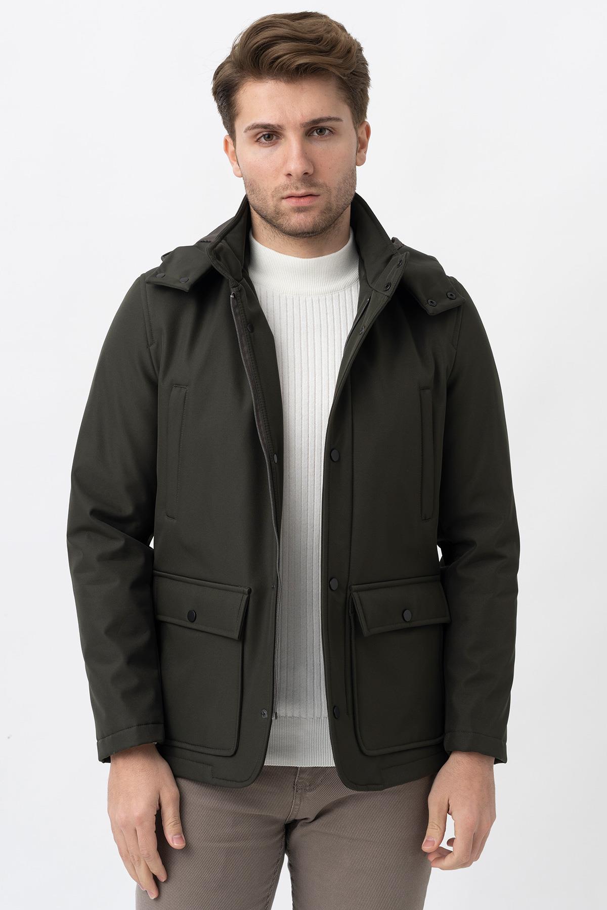 White StoneWhite Stone Bello 7777 Slim Fit Soft Shell Kaban Haki