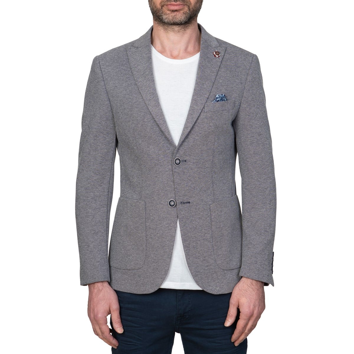 White StoneWhite Stone Java Ceket Slim Fit Desenli